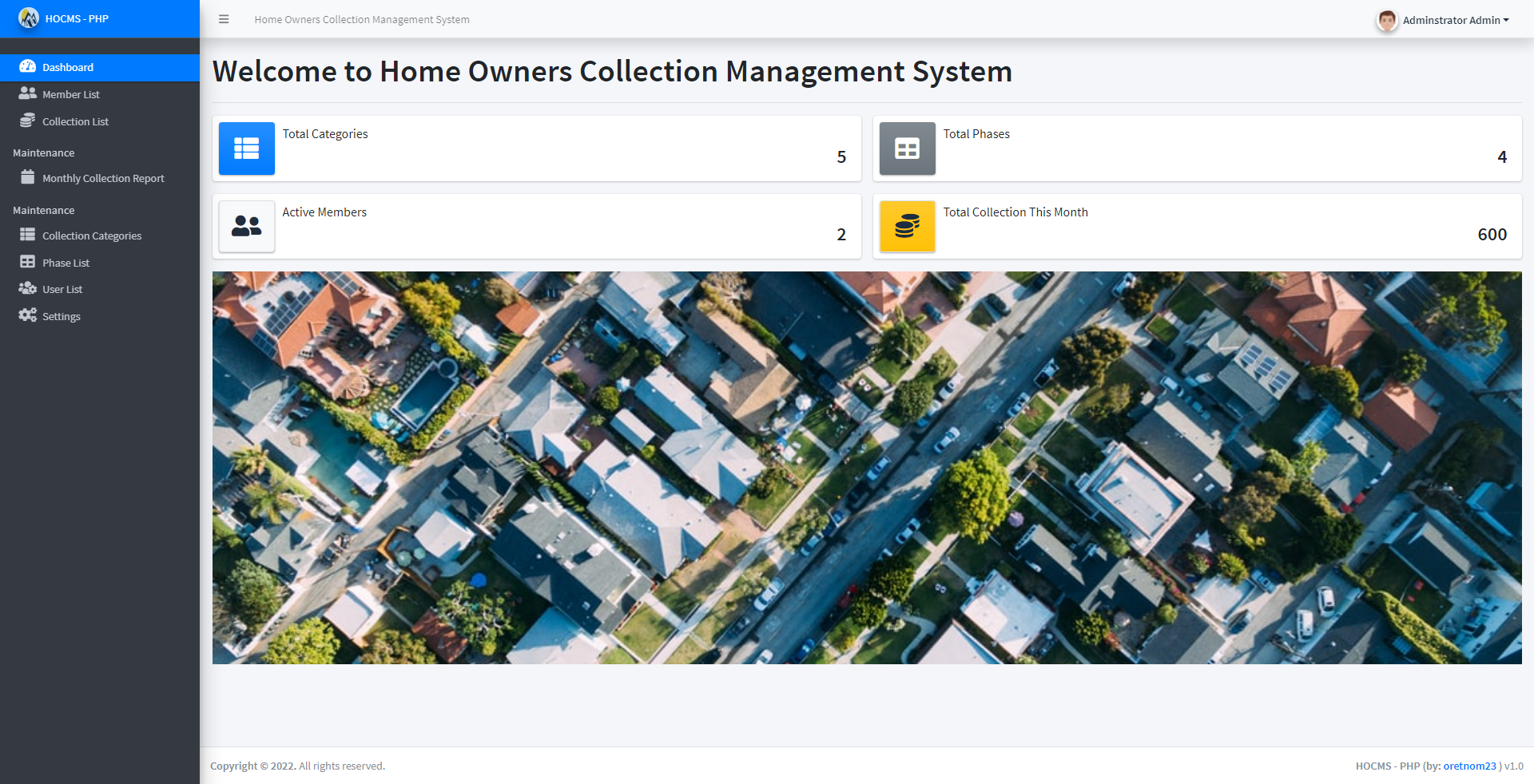 Home Owners Collection Management System