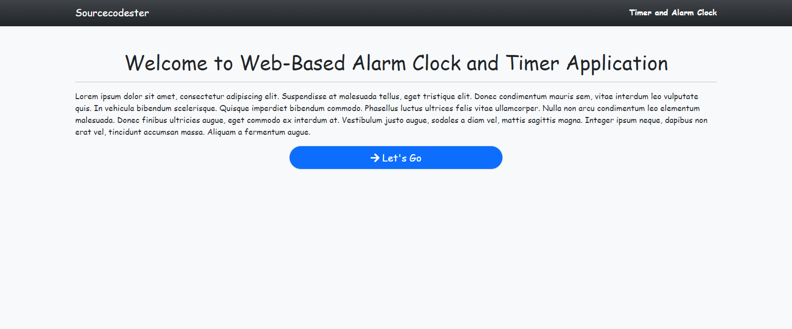Alarm Clock and Timer Web Application