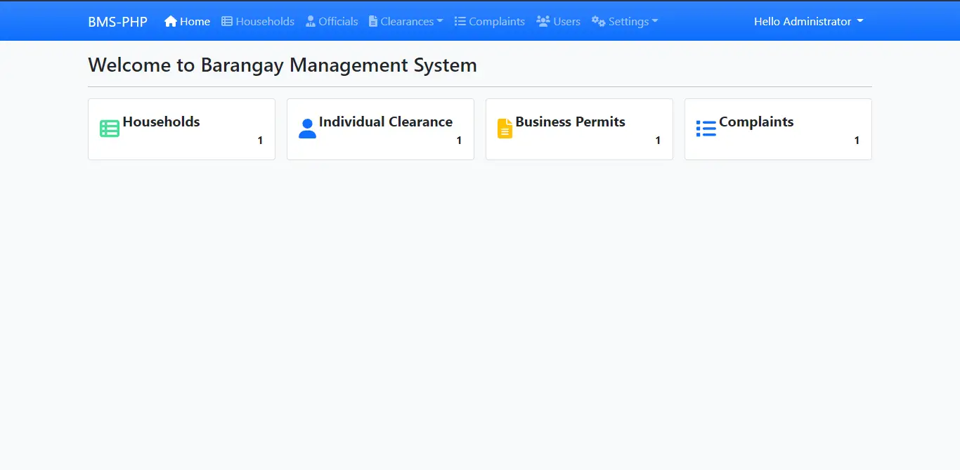 Simple Barangay Management System in PHP and SQLite Free Source Code