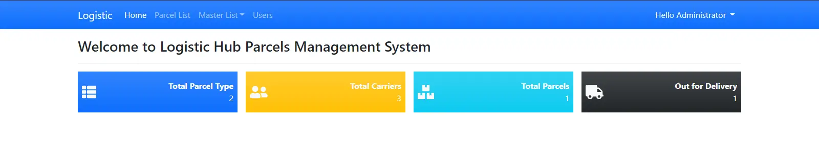 Logistic Hub Parcel's Management System