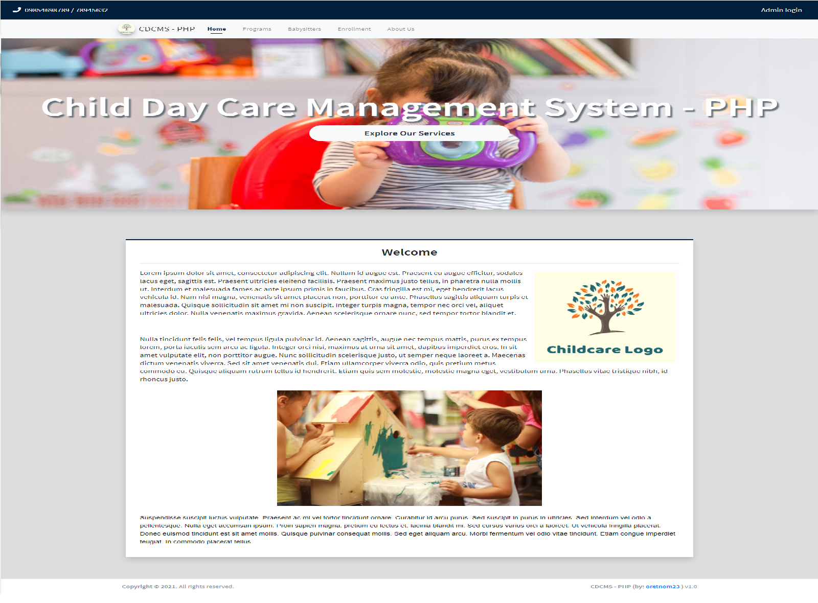 Child's Day Care Management System