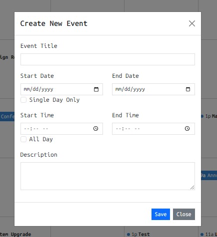Calendar Application using HTML, CSS, and JavaScript