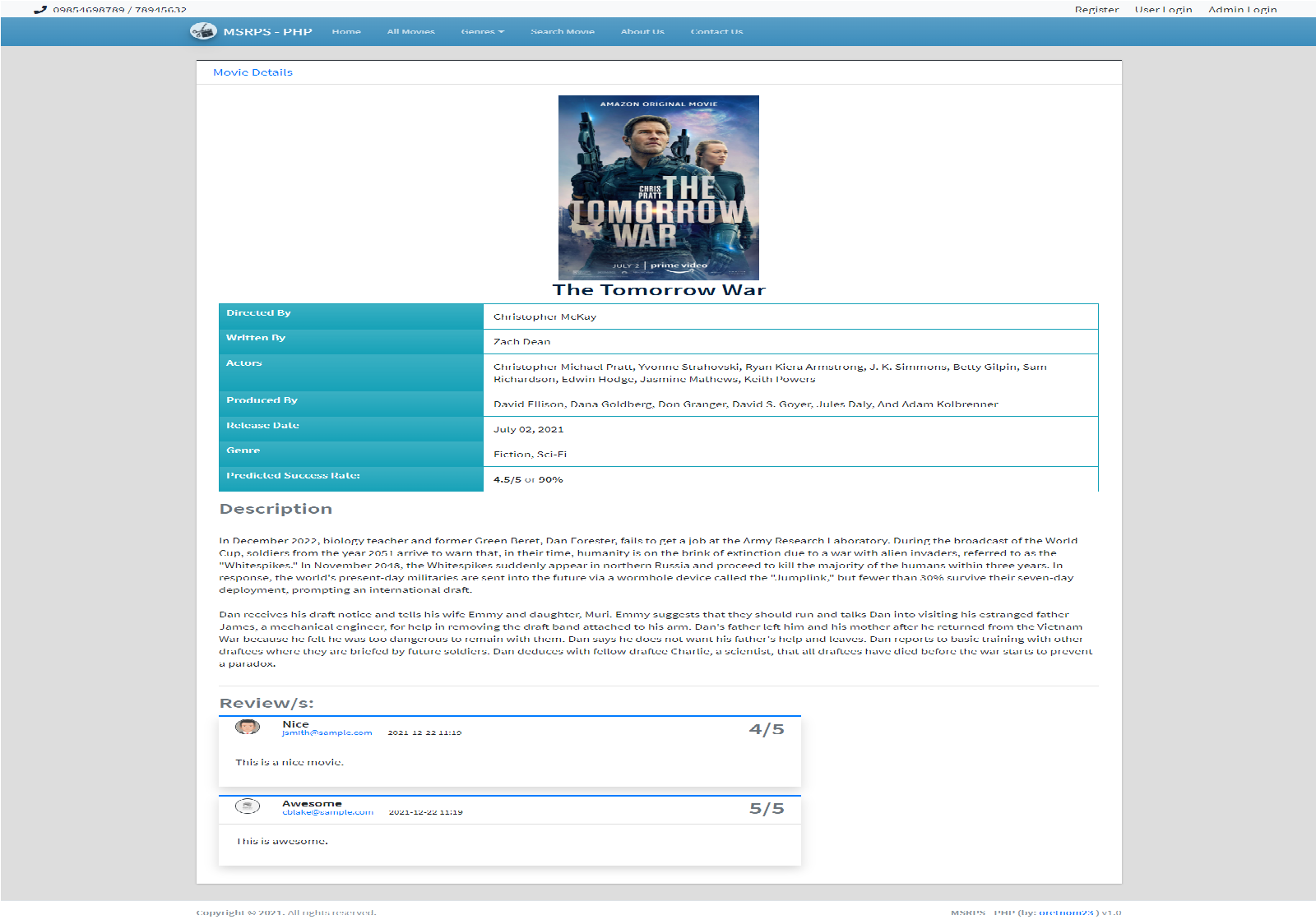Sentiment Based Movie Rating System
