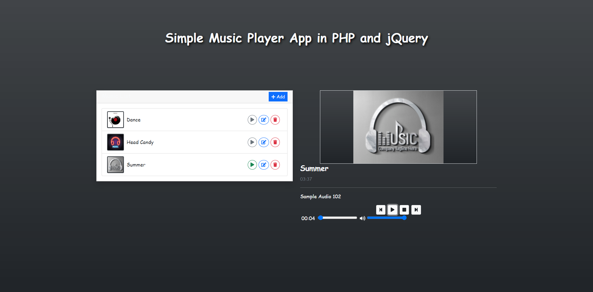 Music Player App