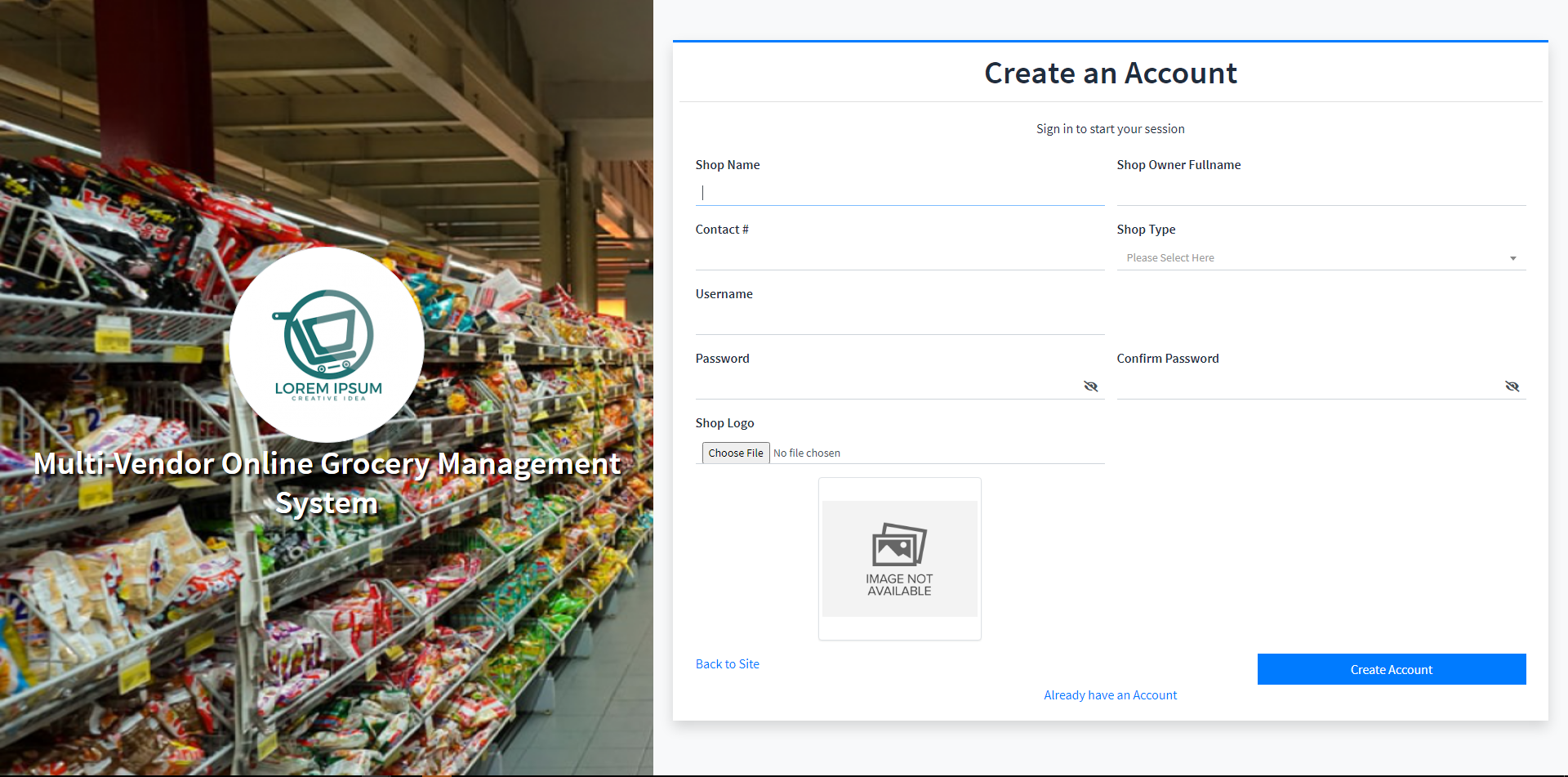 Multi-Vendor Online Groceries Management System
