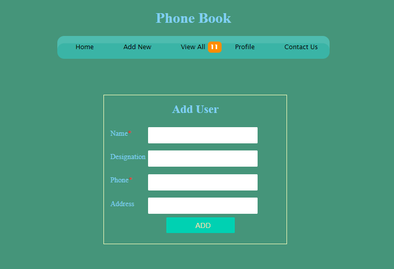 Phonebook Website