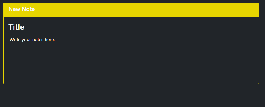Keeping Notes Web App