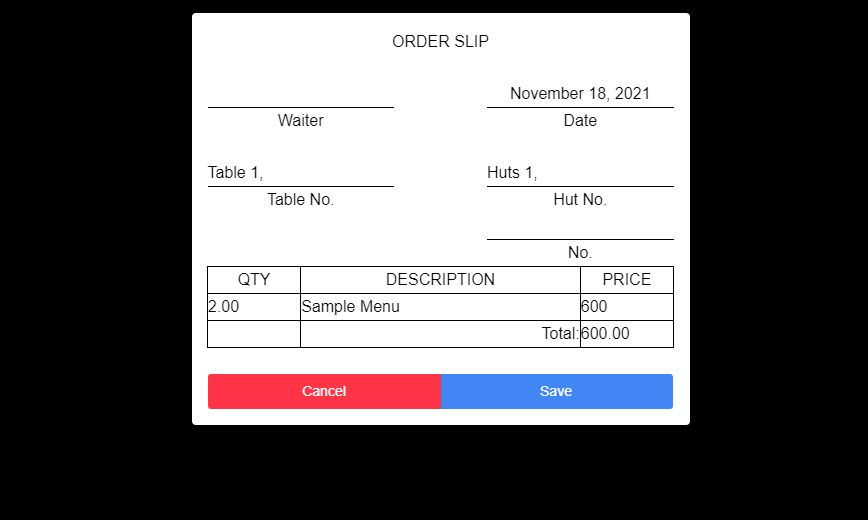 Restaurant Management System