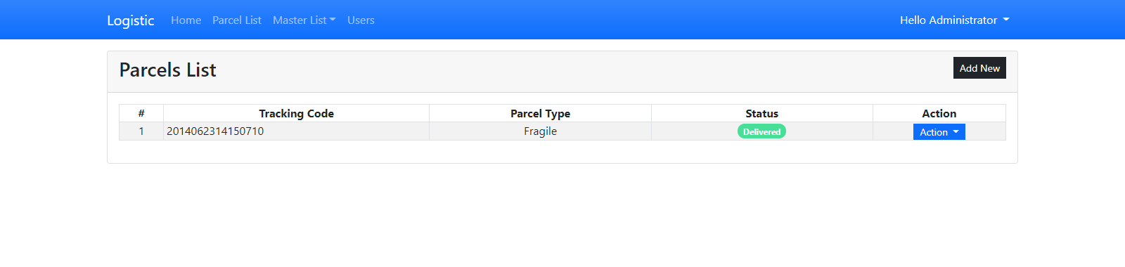 Logistic Hub Parcel's Management System