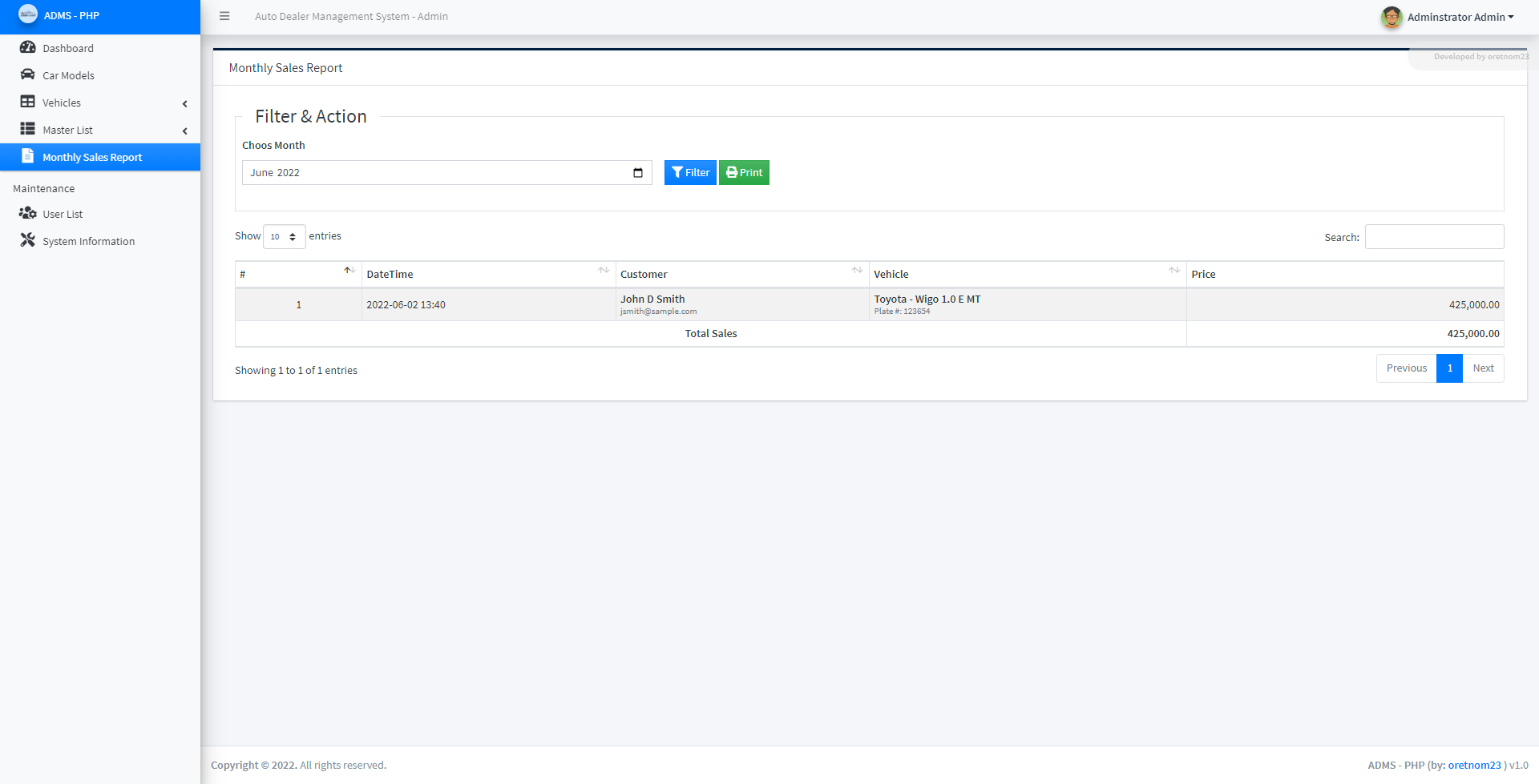 Auto Dealer Management System