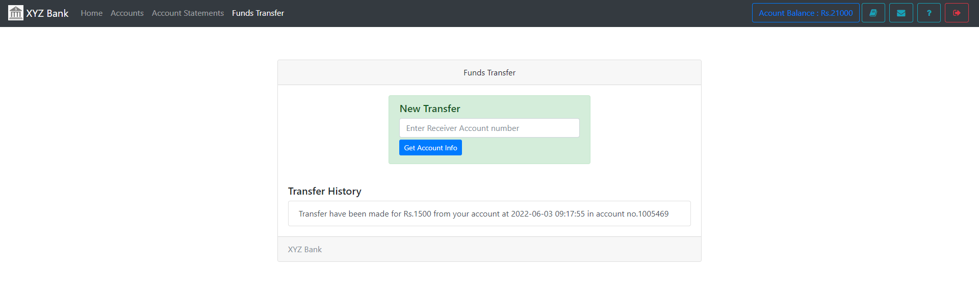 Online Bank Management System