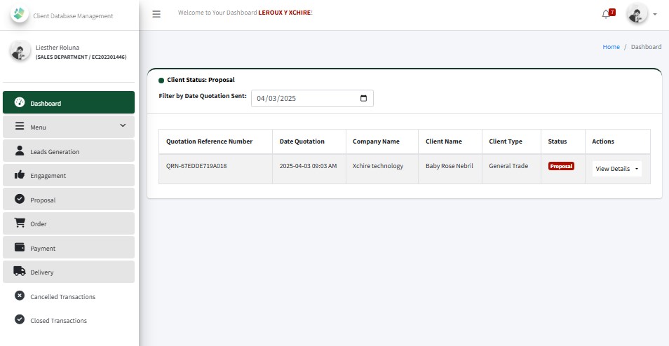 Client Database Management System using PHP, Boostrap 5 and ADMIN LTE