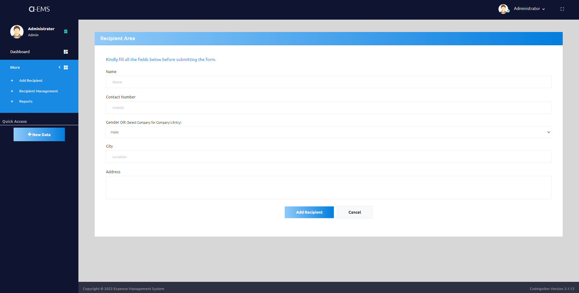 Expense Management System