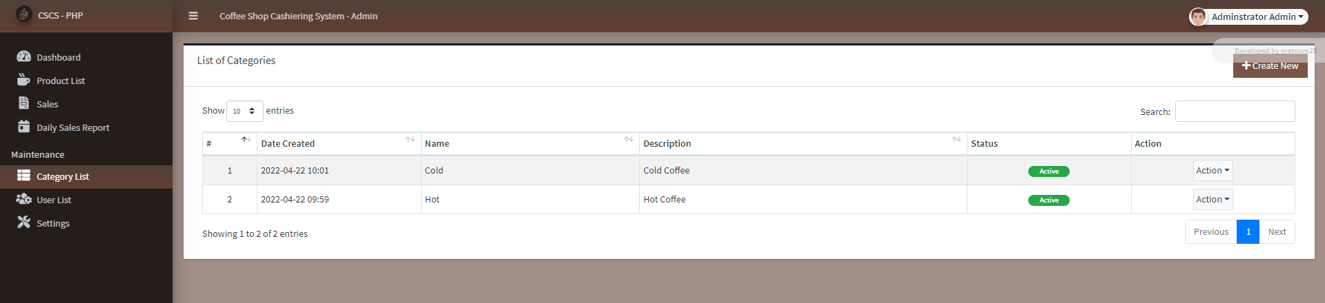 Coffee Shop Cashiering System