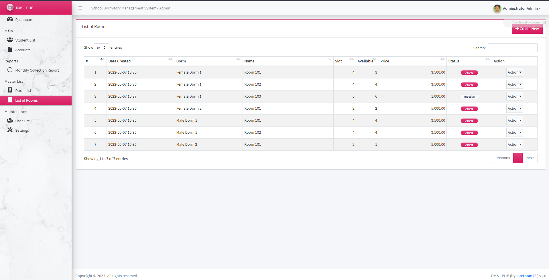 School Dormitory Management System