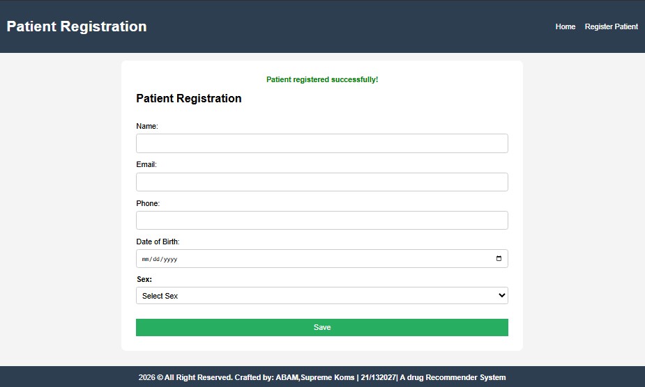 Drug Recommendation System Using Machine Learning, PHP, and MySQL Database
