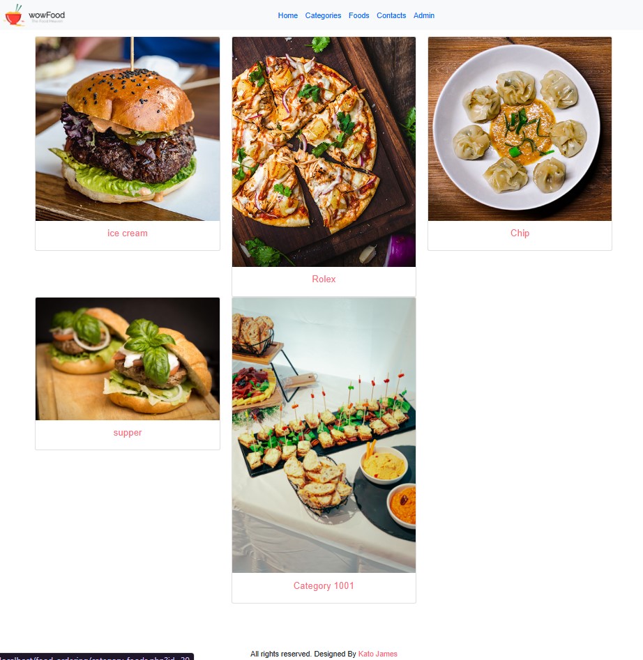 Online Food Ordering System in PHP and MySQL