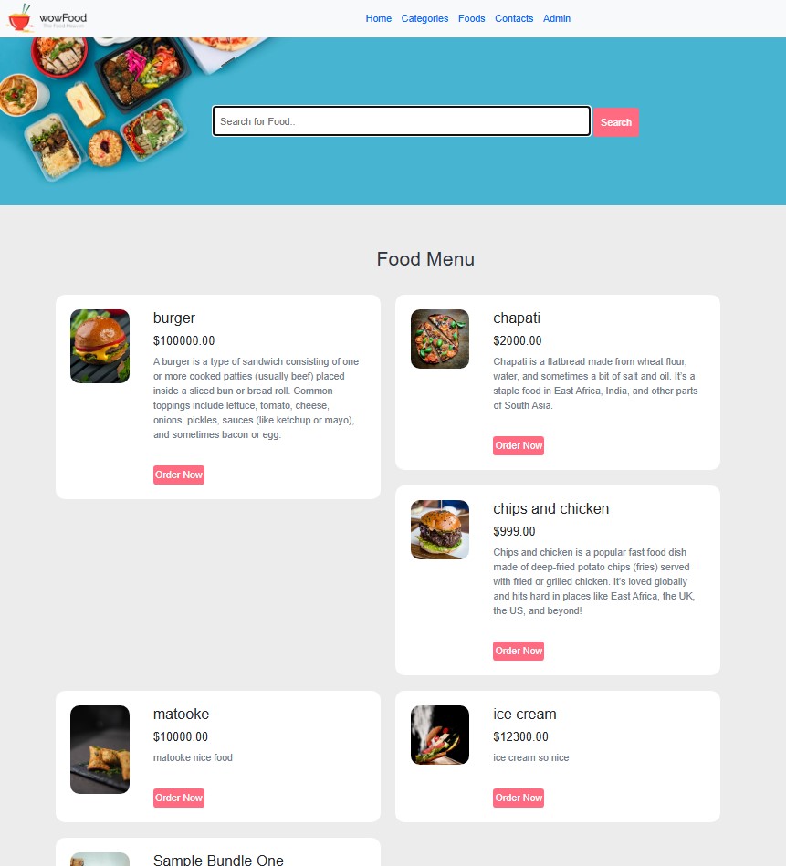 Online Food Ordering System in PHP and MySQL