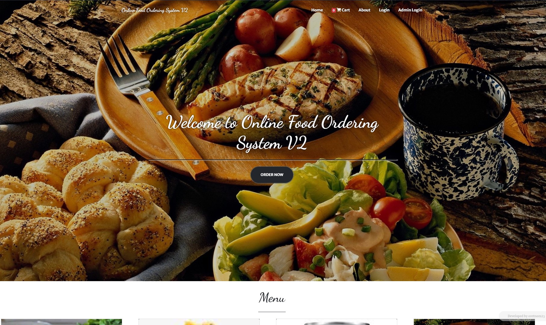 Online Food Ordering System V2 in PHP