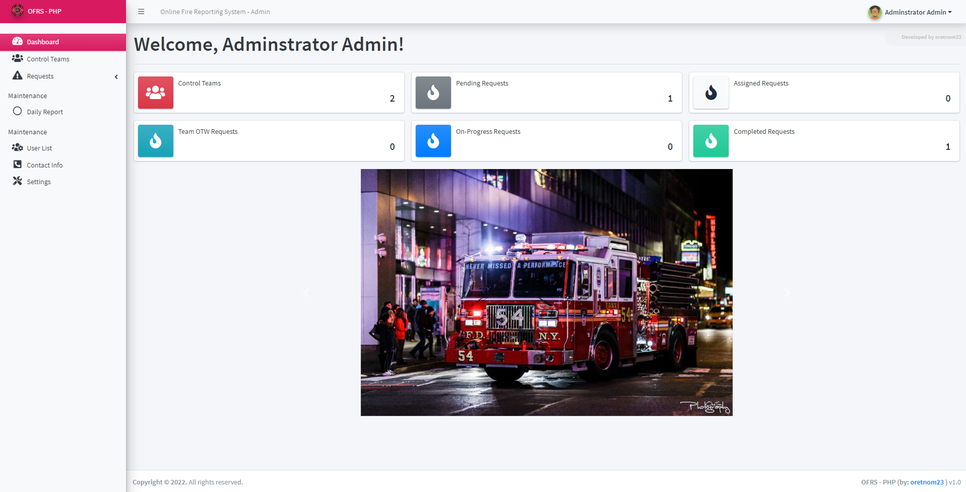 Online Fire Reporting System