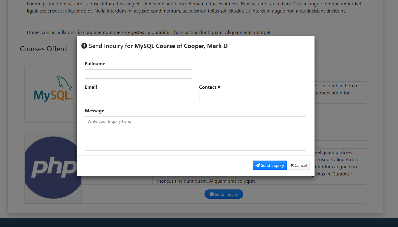 Online Tutor Portal Site