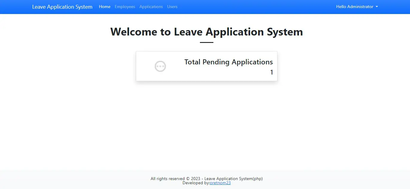 Leave Application System in PHP and SQLite3