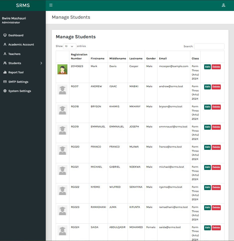 Student Result Management System using PHP and MySQL