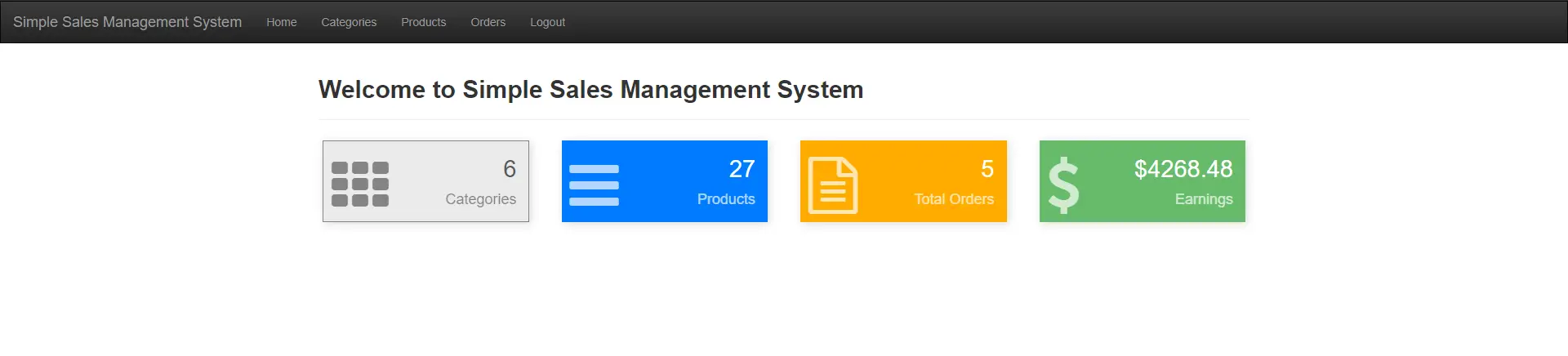 Simple Sales Management System