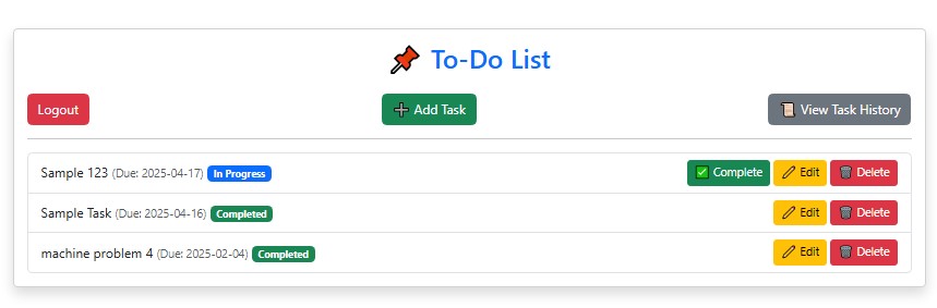 Simple To-Do List System Using PHP