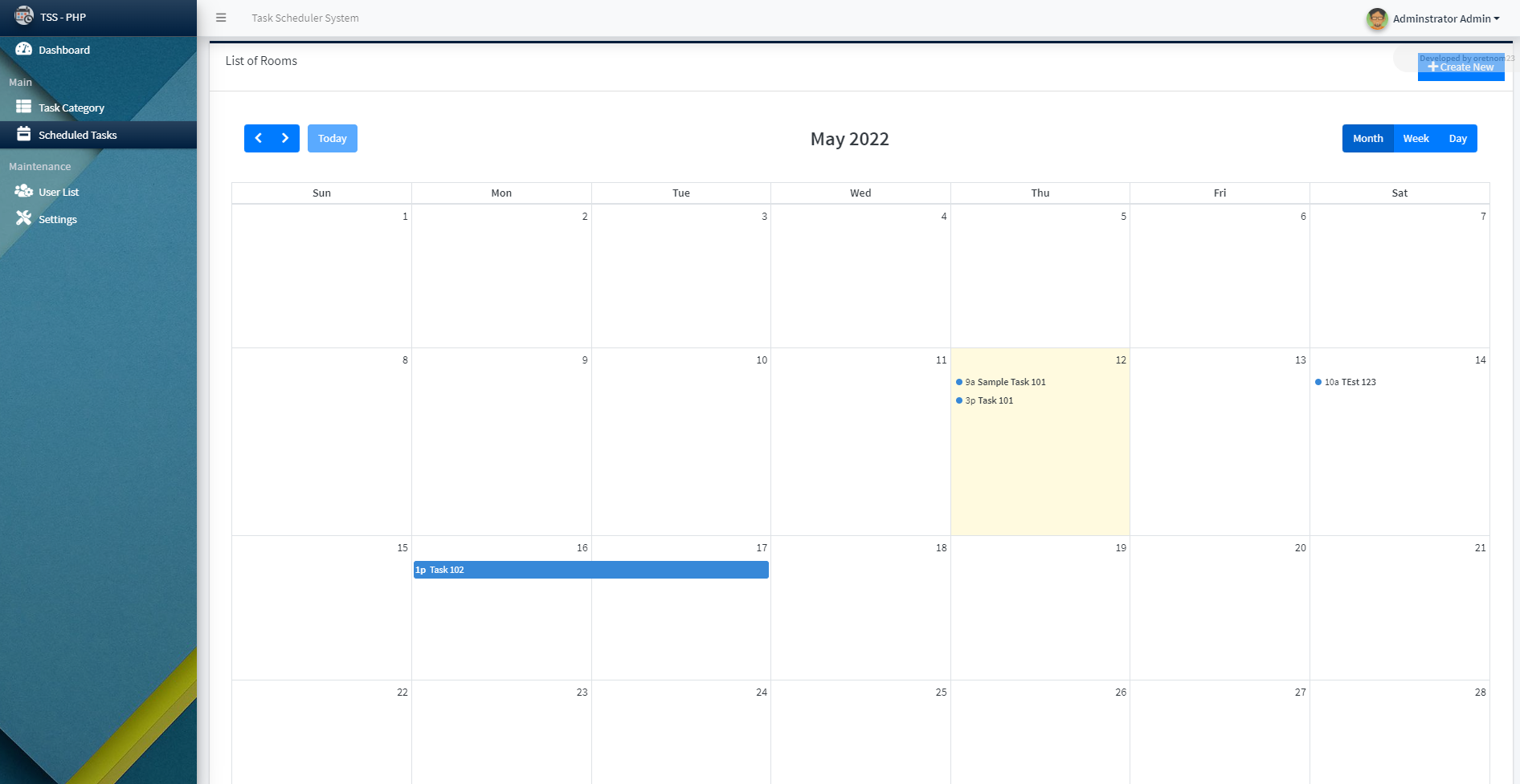 Simple Task Scheduling System