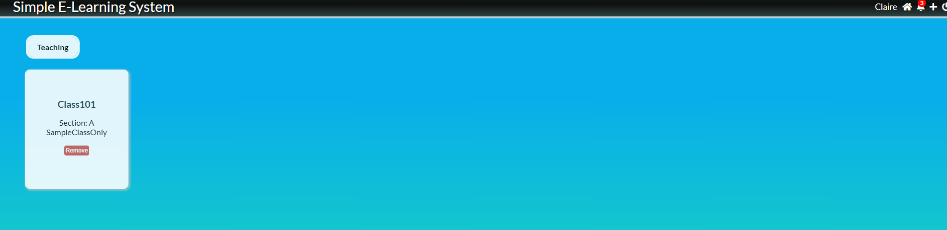 Simple e-Learning System