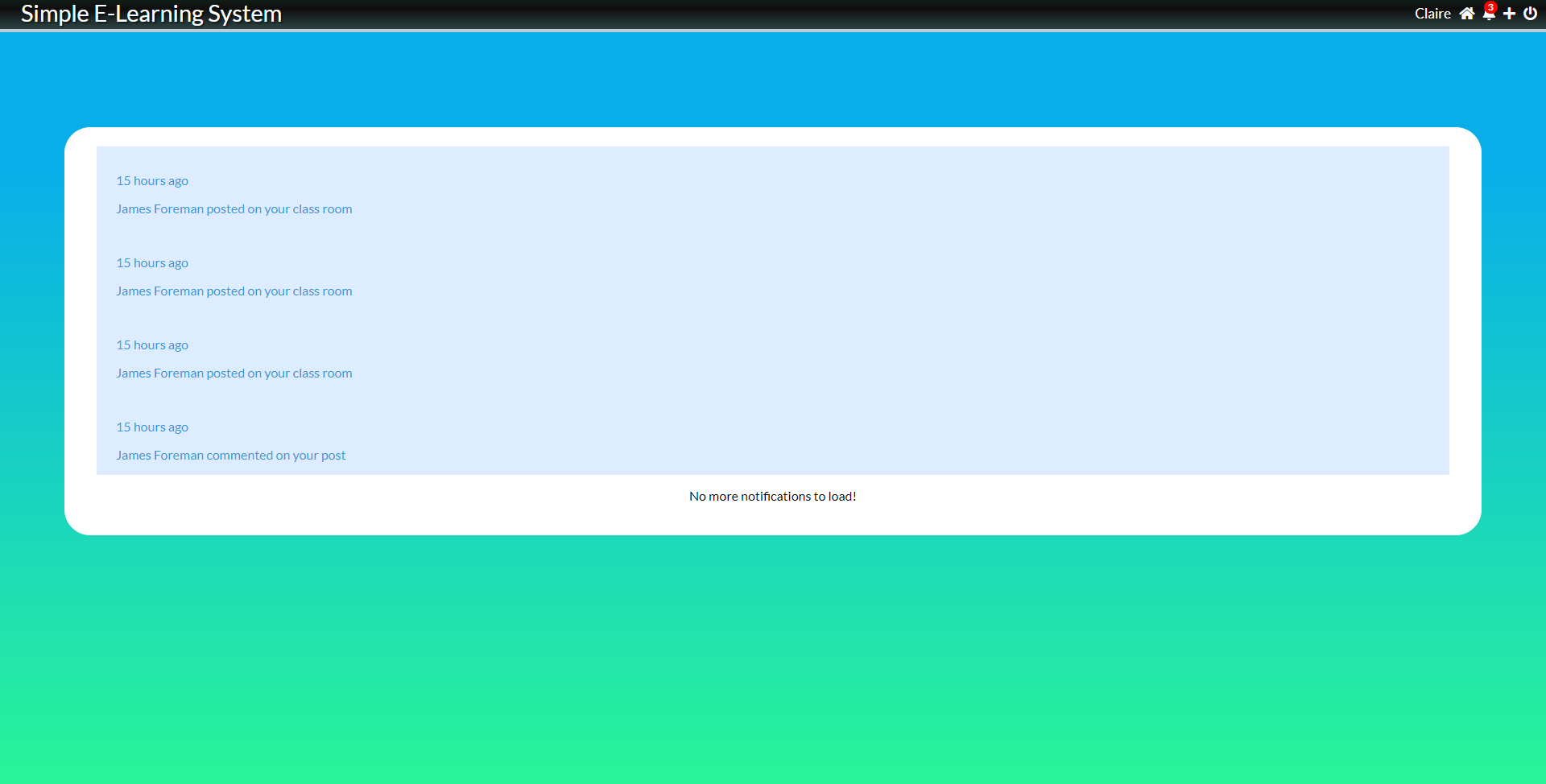 Simple e-Learning System