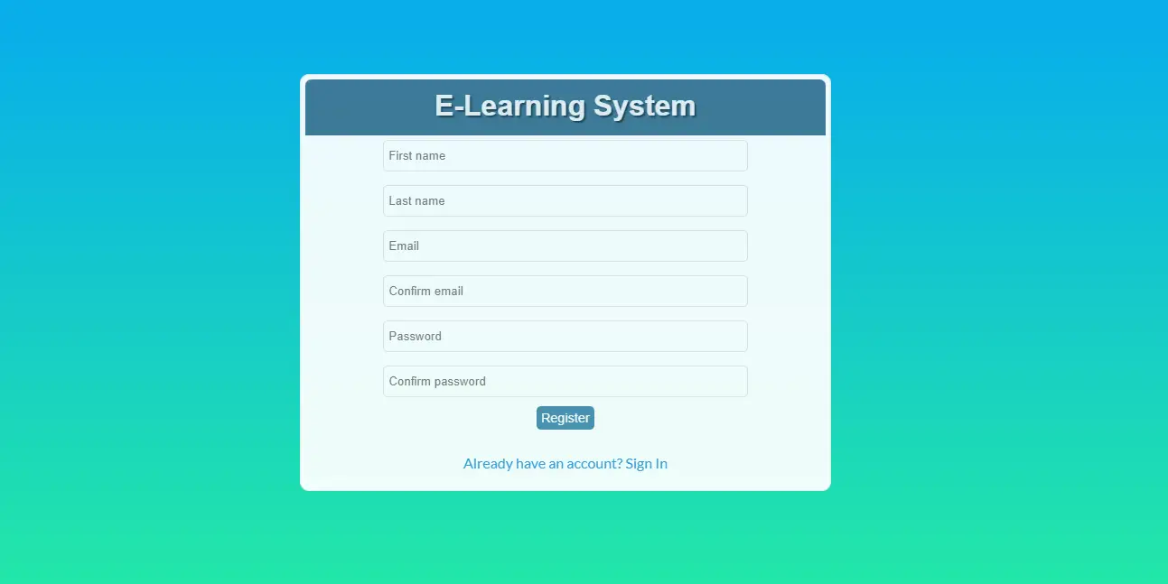 Simple e-Learning System