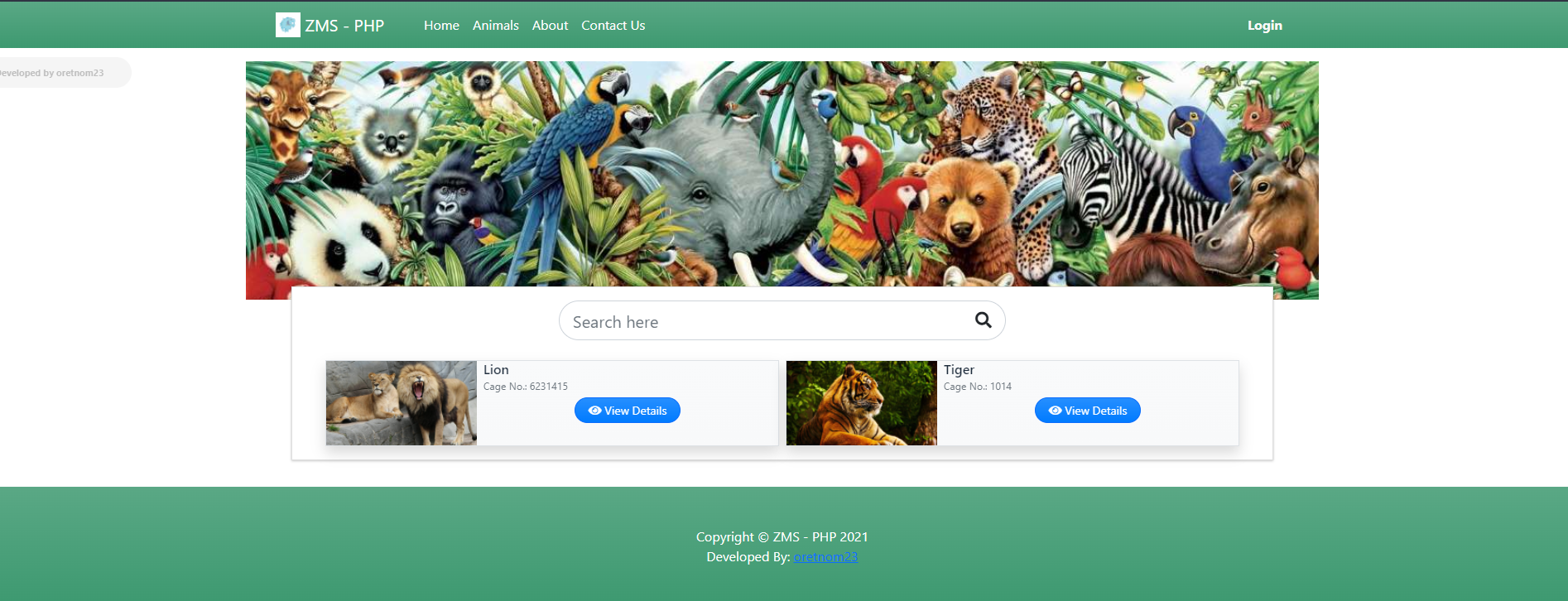 Zoo Management System