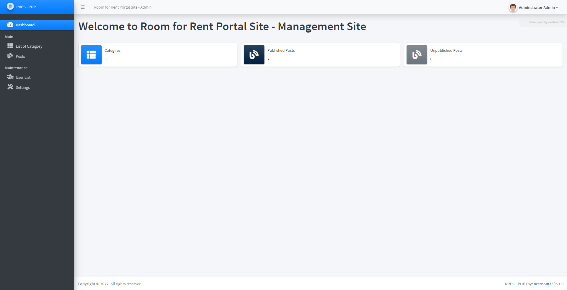 Room for Rent Portal Site