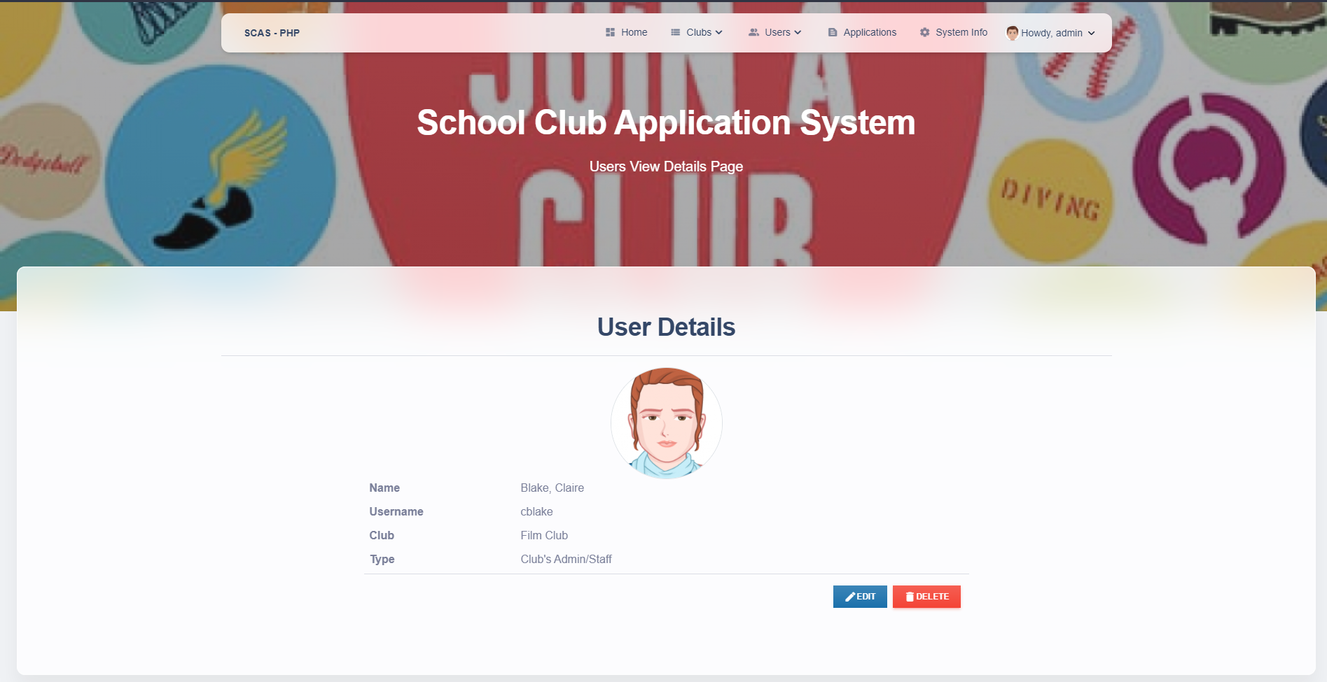 School Clubs Application System