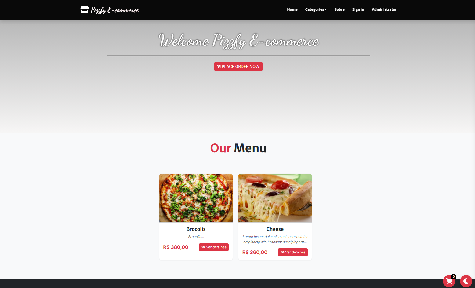 Pizzafy Ecommerce System