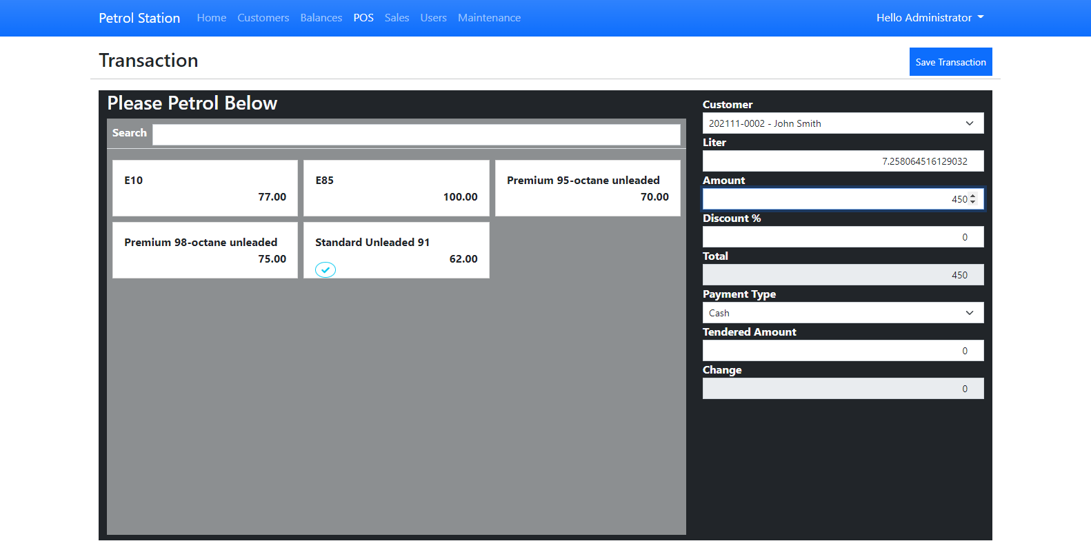 Gas/Petrol Station Management System