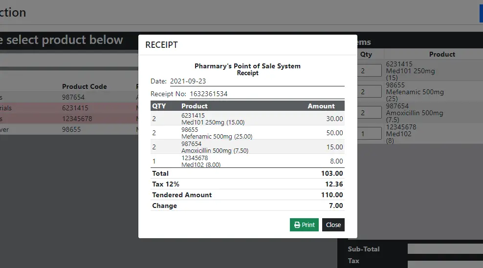 Pharmacy's Point of Sale System