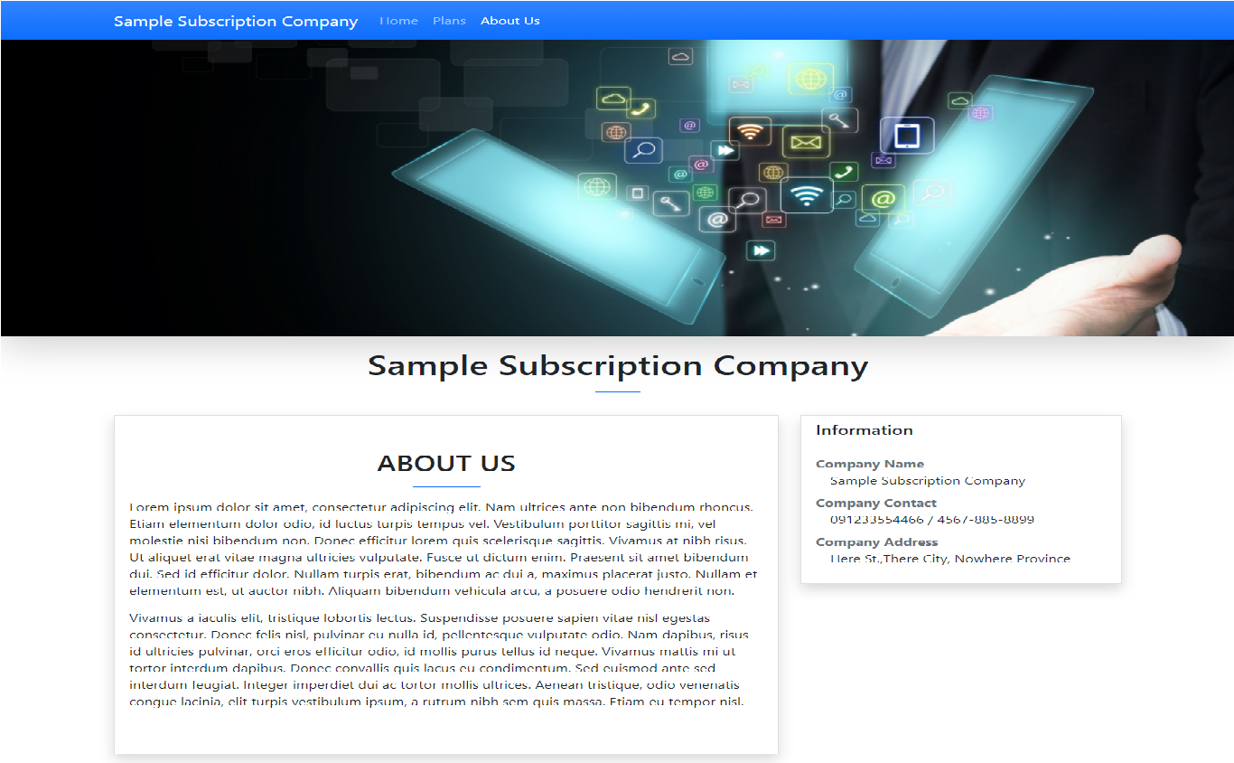 Simple Subscription Website