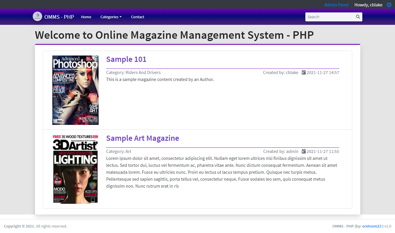 Online Magazine Management System