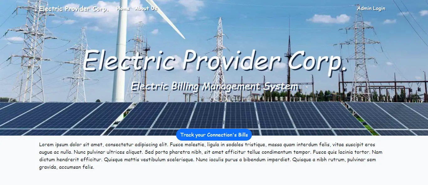 Electric Billing Management System