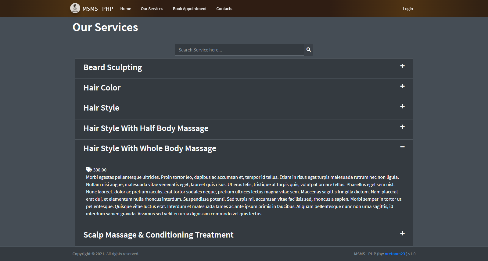 Online Men's Salon Management System