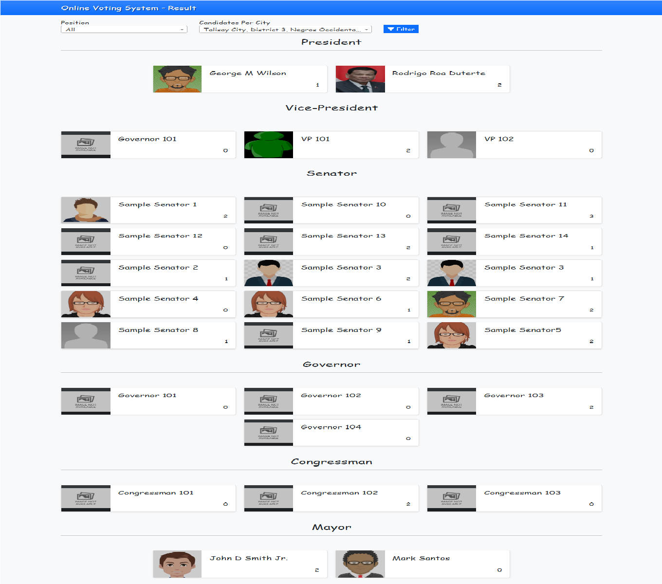 Online Voting System (Government Official Election)