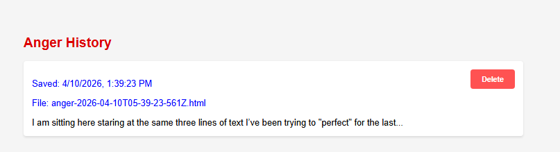 Safety Anger Pad using HTML, CSS, and JS