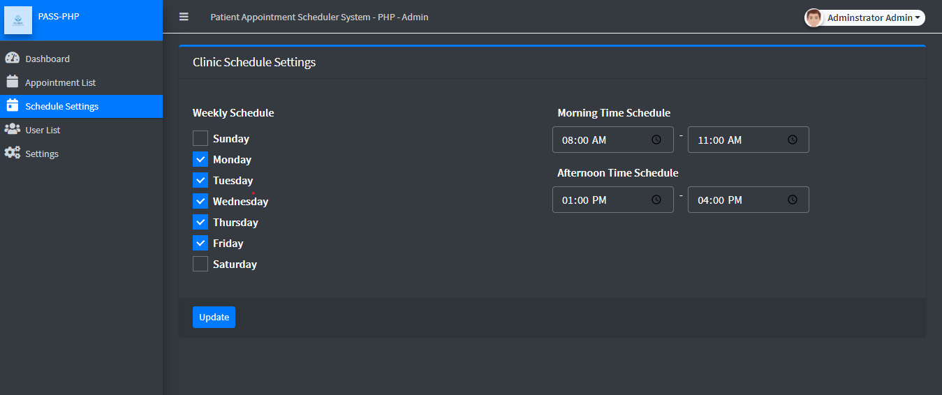 Patient Appointment Scheduler System