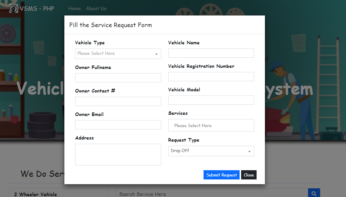 Vehicle Service Management System