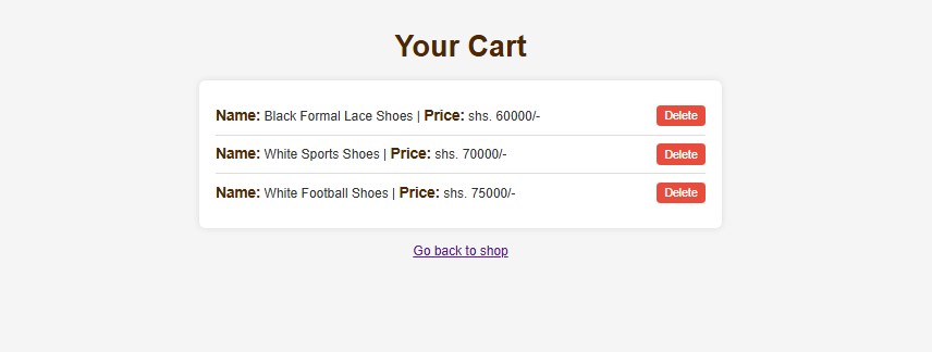 Online Shoes Store System Template using HTML, CSS, and JavaScript