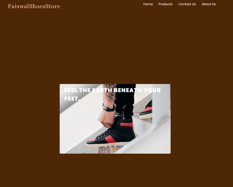 Online Shoes Store System Template using HTML, CSS, and JavaScript