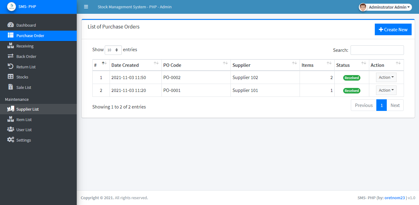 Stock Management System